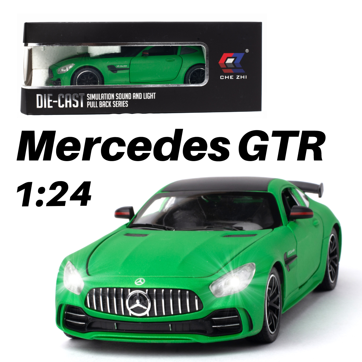 фото Машинка mercedes gtr chezhi 1:24 cz30g