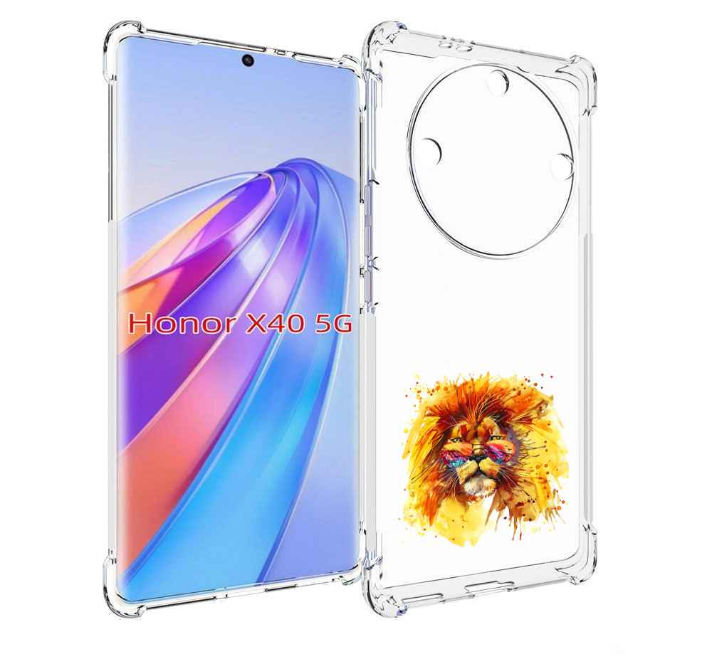 

Чехол MyPads лев в очках для Honor X40, Прозрачный, Tocco