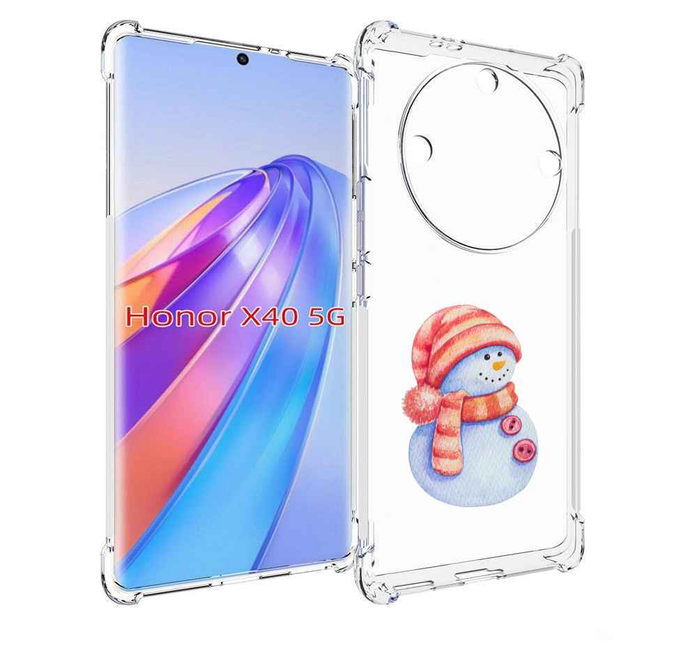 

Чехол MyPads Веселый снеговик для Honor X40, Прозрачный, Tocco