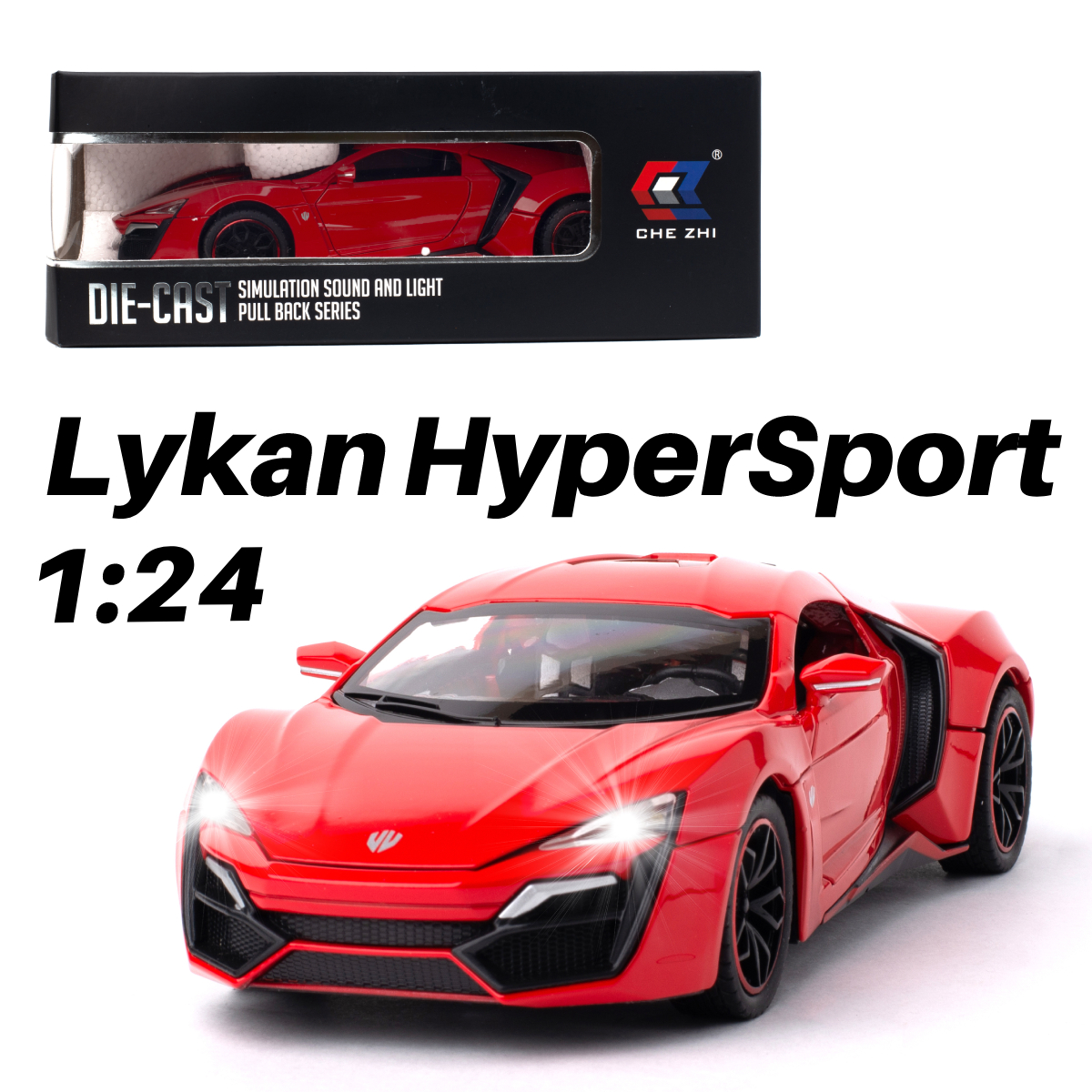 фото Машинка lykan hypersport chezhi 1:24 cz32r