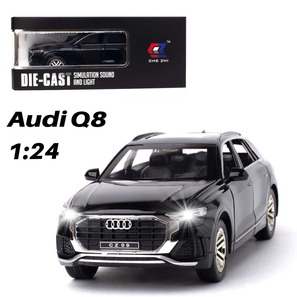 Машинка Audi Q8 CheZhi 1:24 CZ114blk