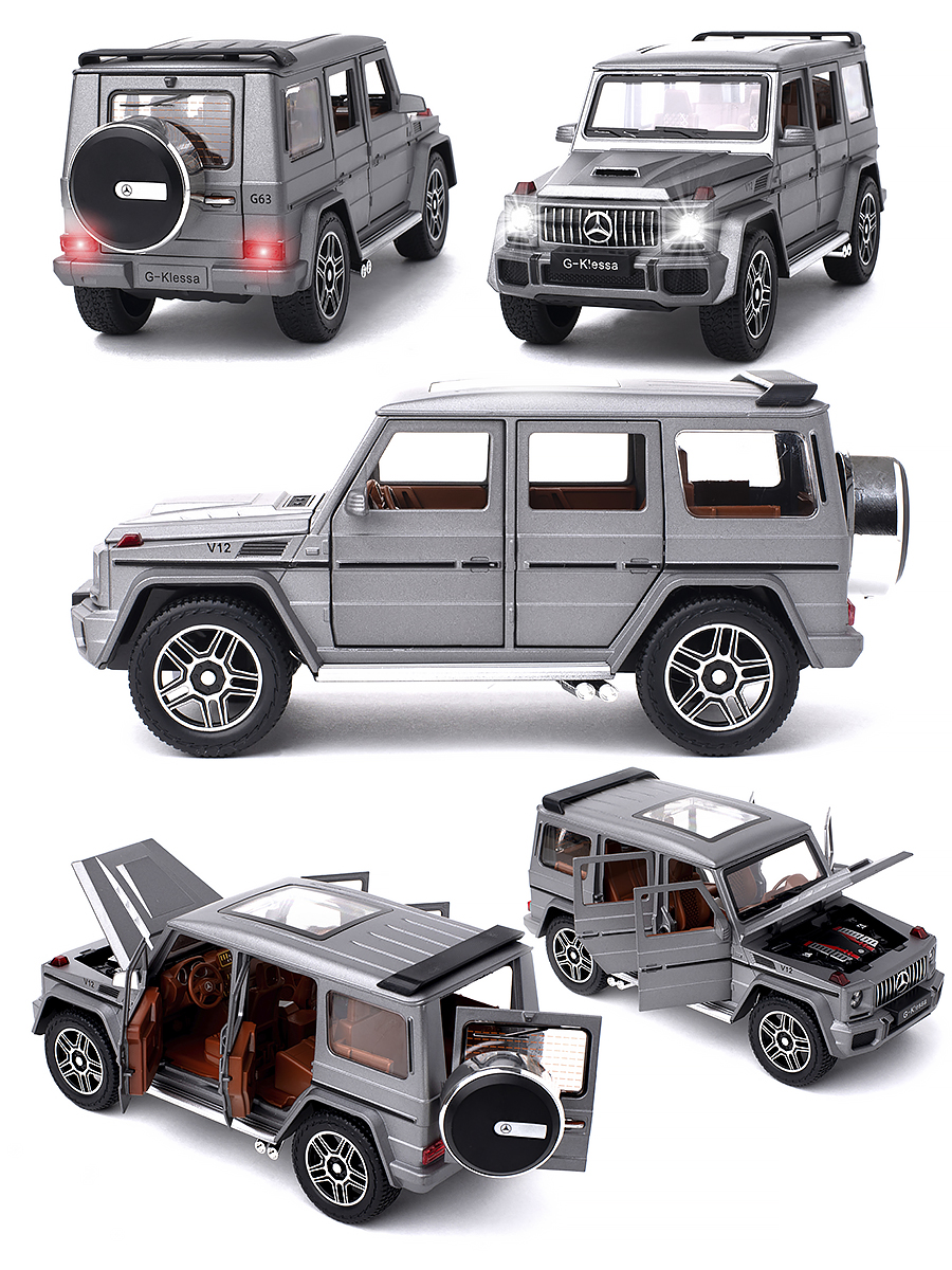 

Машинка Mercedes AMG G63 CheZhi 1:24 CZ118B grey, Зеленый