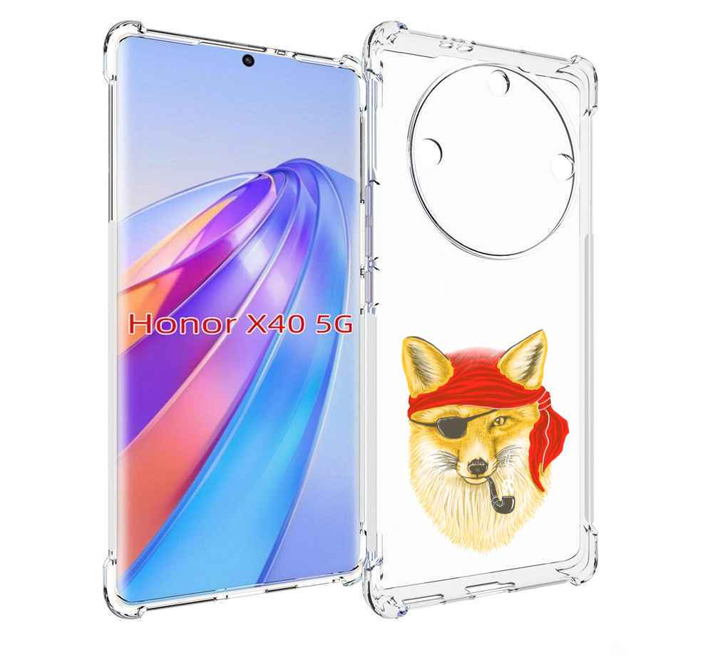 

Чехол MyPads лиса-пират для Honor X40, Прозрачный, Tocco