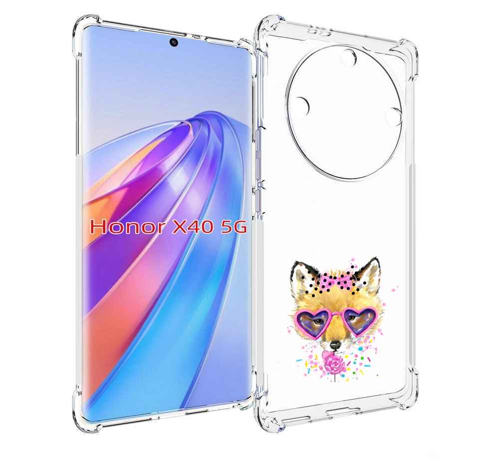 

Чехол MyPads лисенок с бантиком для Honor X40, Прозрачный, Tocco