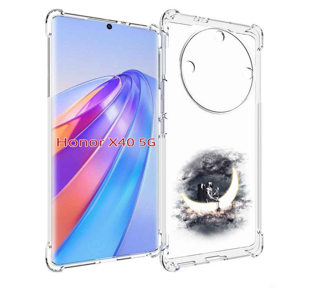 

Чехол MyPads лунный путешественник для Honor X40, Прозрачный, Tocco