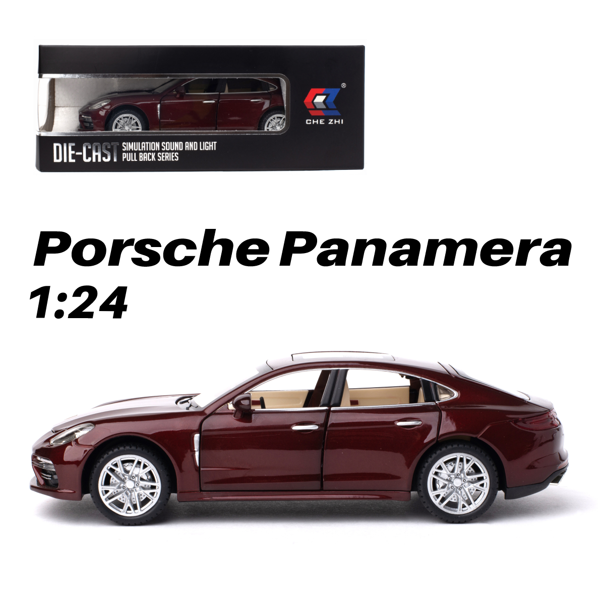 фото Машинка porsche panamera chezhi 1:24 cz127brd