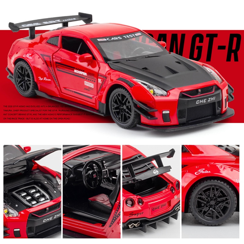 

Инерционная машинка Nissan GTR CheZhi 1:24 CZ128blk