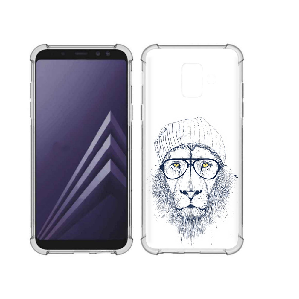 

Чехол MyPads Tocco для Samsung Galaxy A6 (2018) хиппи лев (PT111558.582.663), Прозрачный, Tocco