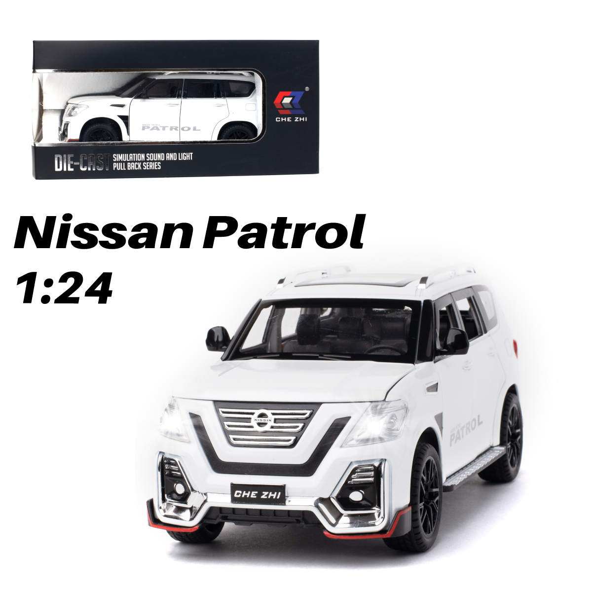 фото Машинка nissan patrol chezhi 1:24 cz136w