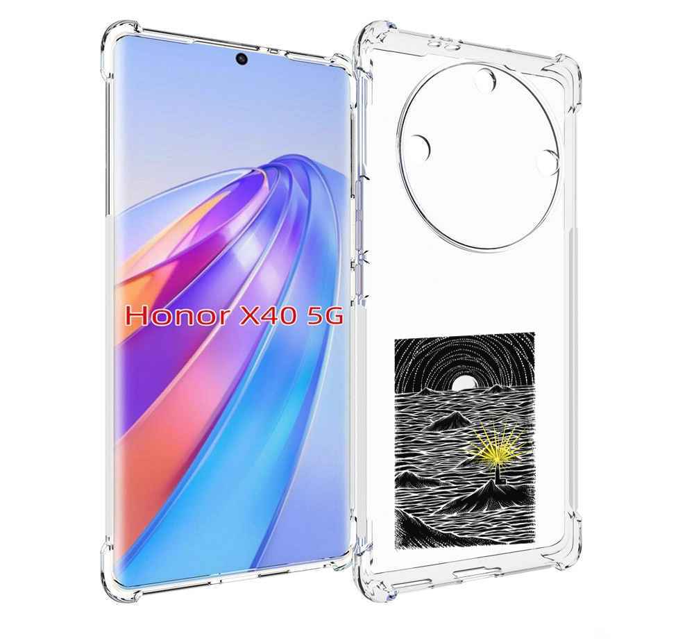 

Чехол MyPads маяк в черно белом море для Honor X40, Прозрачный, Tocco