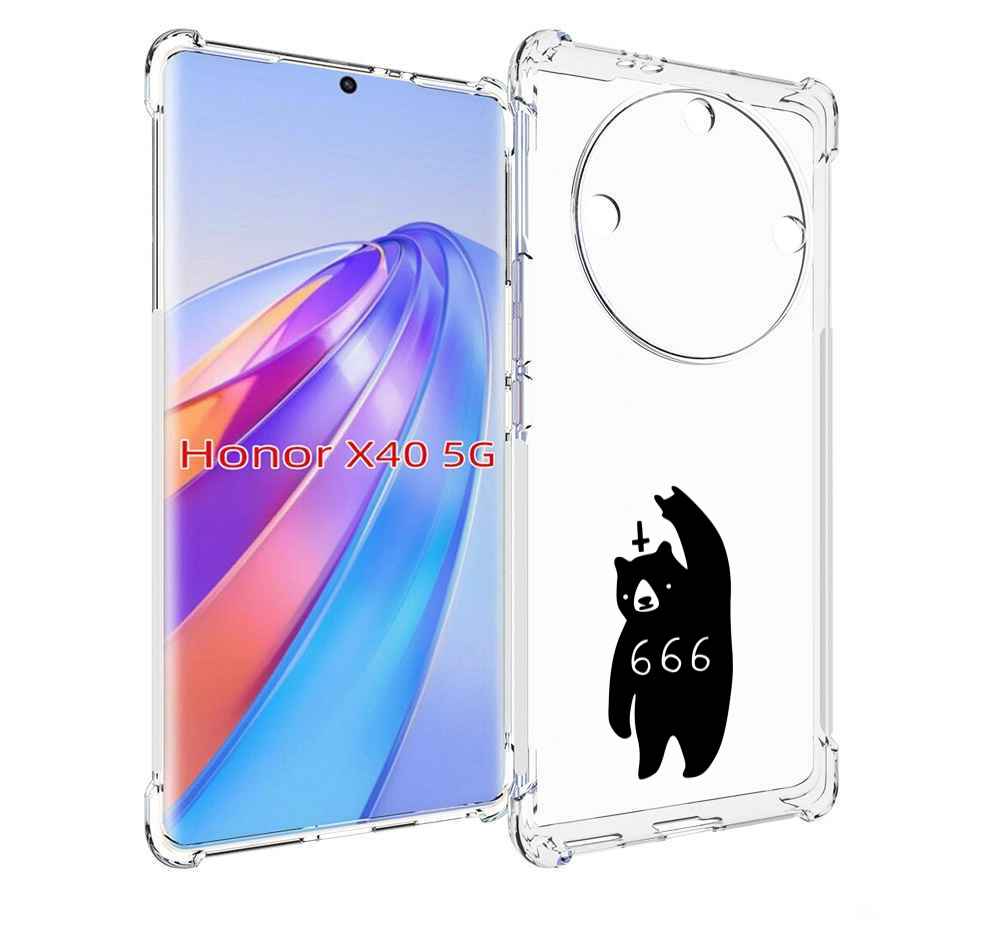 

Чехол MyPads медведь 666 для Honor X40, Прозрачный, Tocco