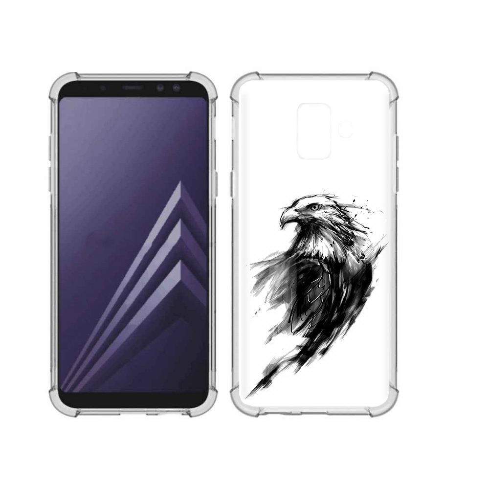 

Чехол MyPads Tocco для Samsung Galaxy A6 (2018) чб птица (PT111558.582.670), Прозрачный, Tocco