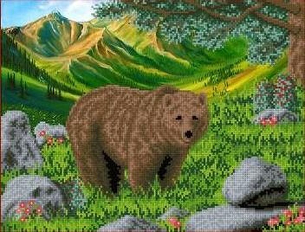 

Рисунок на ткани «В тайге»