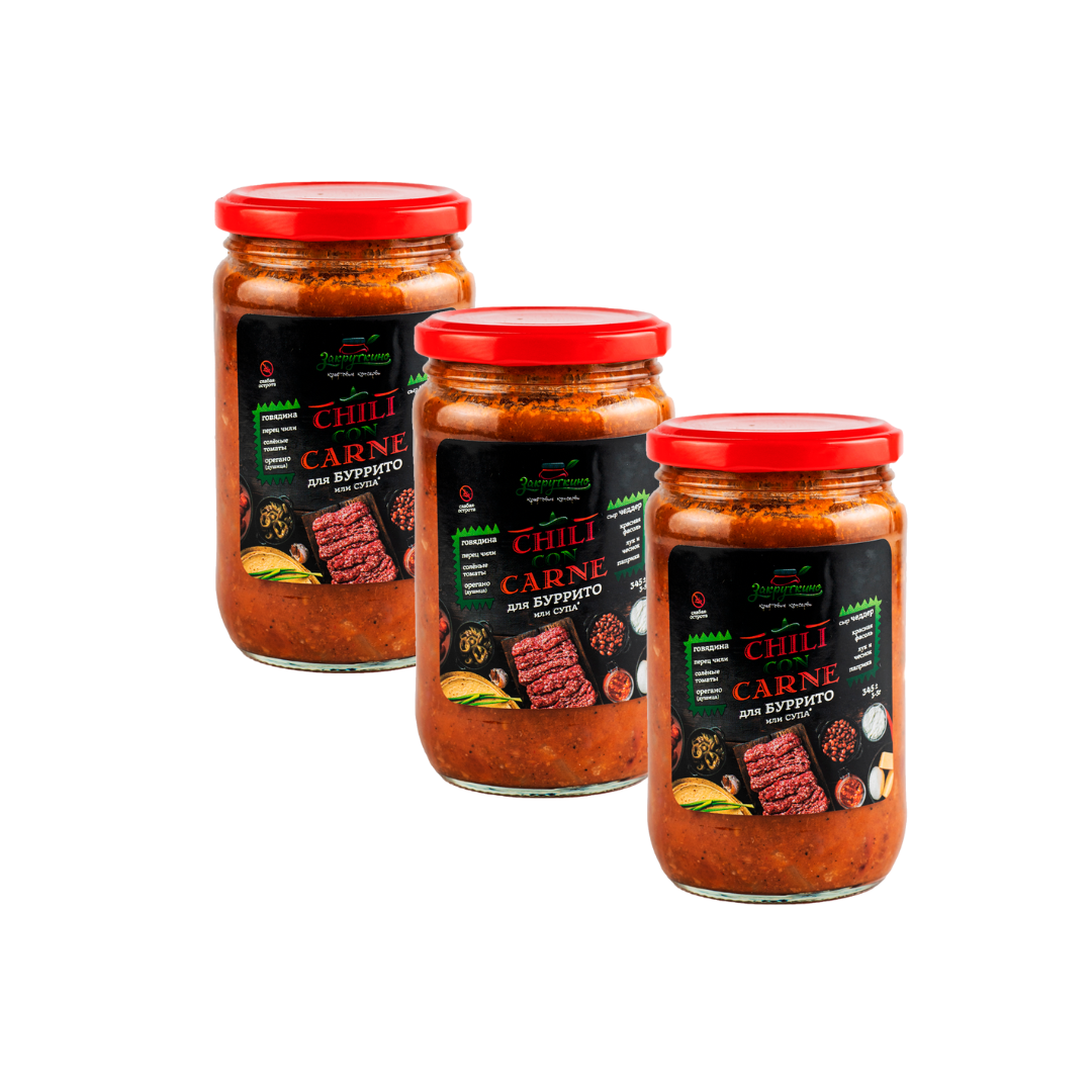 Смесь для буррито и супа Закруткино Chili con Carne, 345 г 3шт