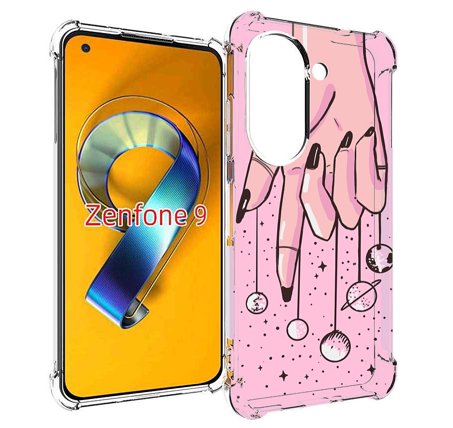 Чехол MyPads планеты-на-пальцах для Asus Zenfone 9 (AI2202)