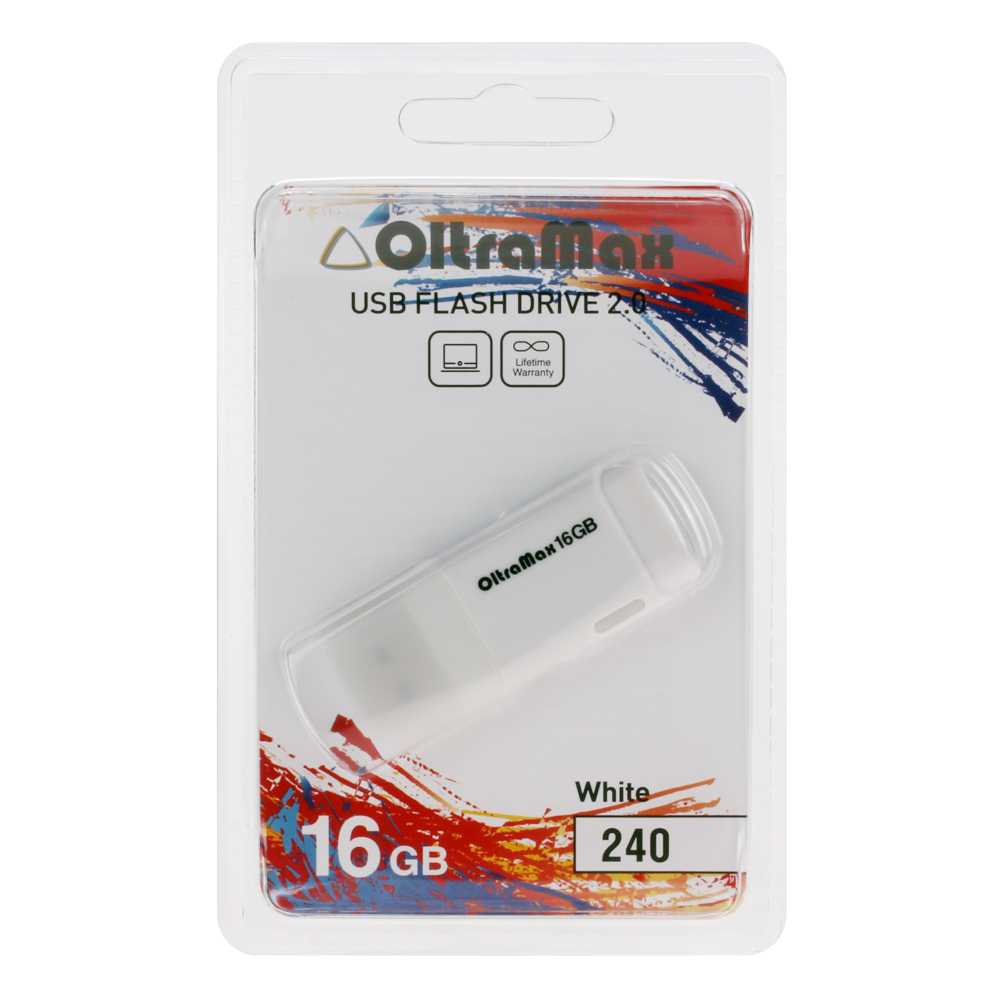 Карта памяти Oltramax USB 16Гб OM-16GB-240 (OM-16GB-240 White)