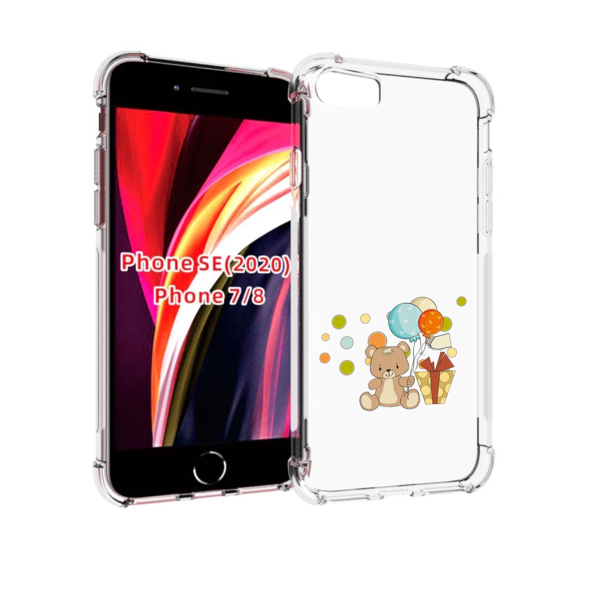 

Чехол MyPads медвеженок с подарком для iPhone 7 4.7 / iPhone 8 / iPhone SE 2 (2020), Прозрачный, Tocco