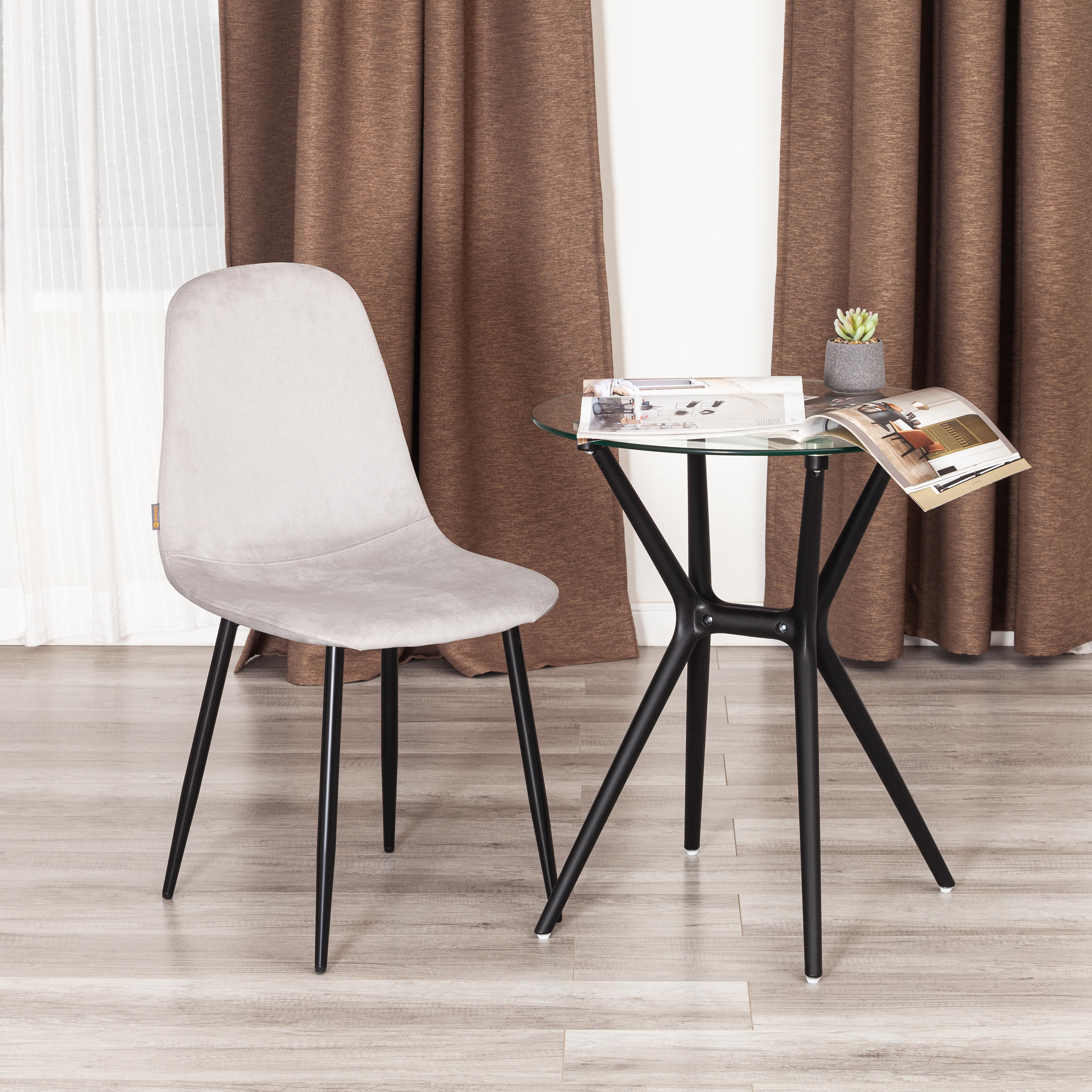 

Стул для кухни TetChair BREEZE, велюр светло-серый, черный, BREEZE