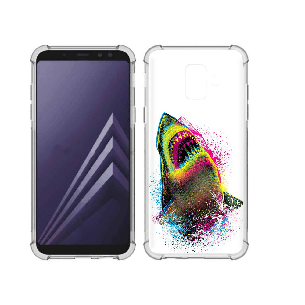 

Чехол MyPads Tocco для Samsung Galaxy A6 (2018) челюсти-2 (PT111558.582.674), Прозрачный, Tocco