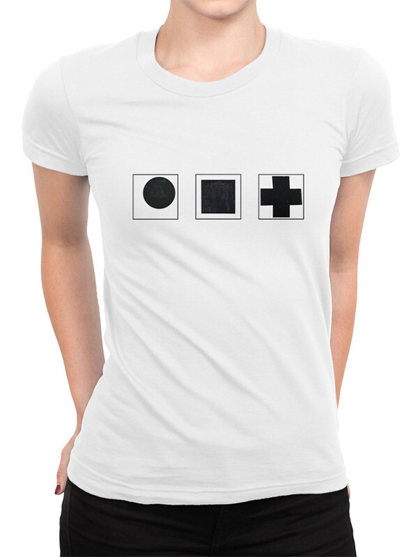 

Футболка женская Dream Shirts Искусство Малевича белая L, Белый, Искусство Малевича