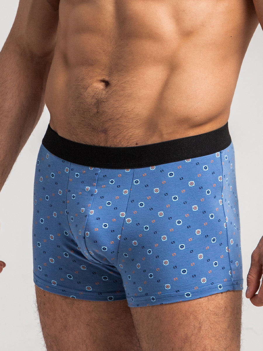 

Трусы мужские Мачо boxshort04 голубые 3XL, Голубой, boxshort04