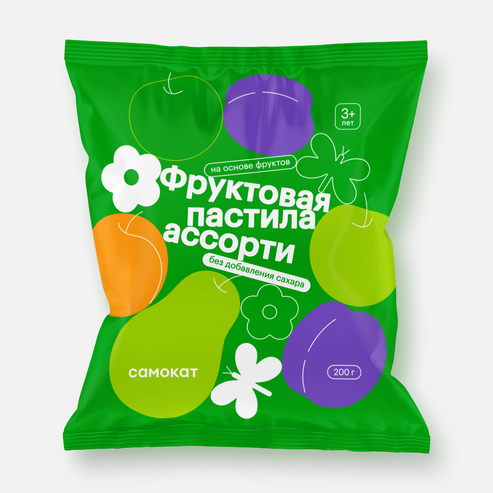 

Фруктовая пастила Самокат, ассорти, без сахара, 200 г