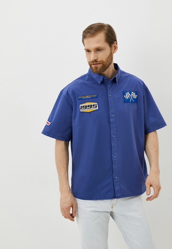 

Рубашка мужская Befree 2329529314 синяя XL, Синий, 2329529314