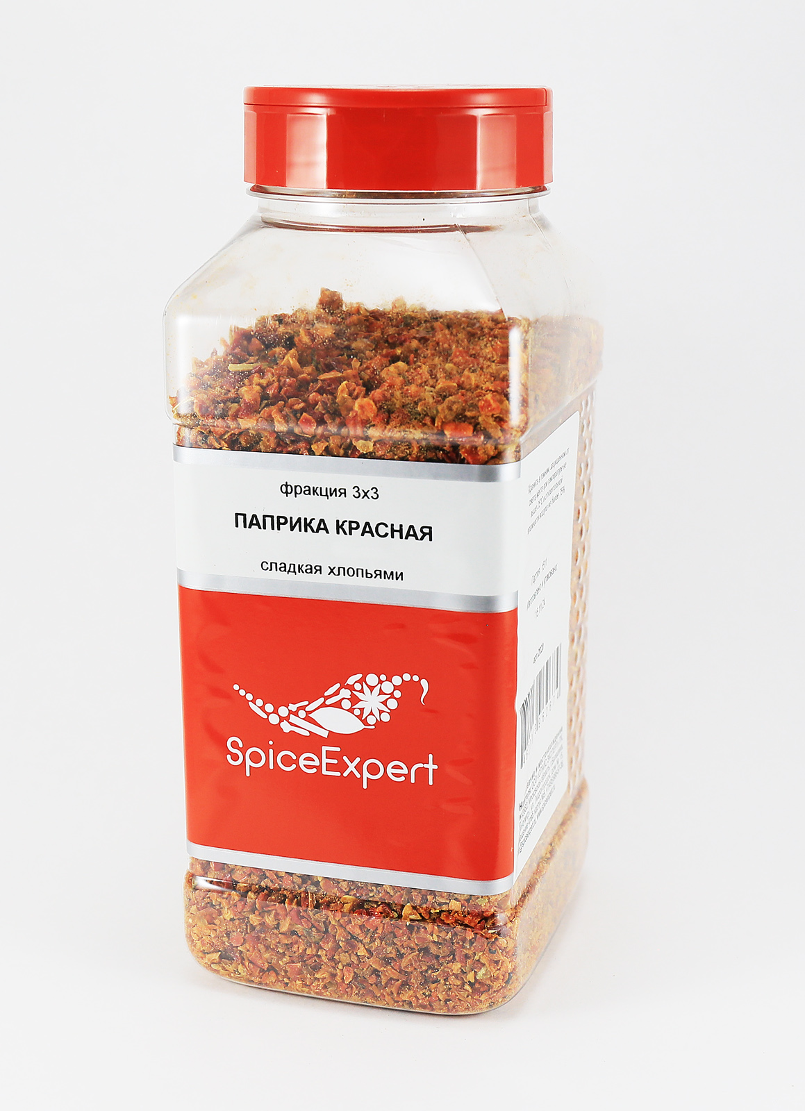 

Паприка красная сладкая хлопья 3х3 400гр (1000мл) банка SpicExpert