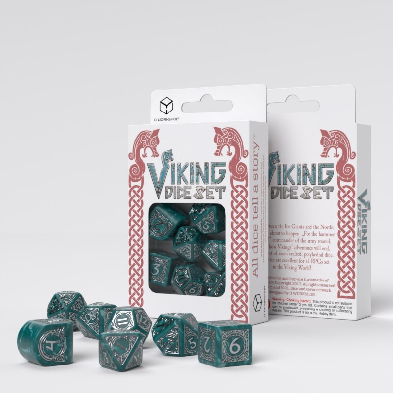 Набор игральных кубиков Q-Workshop Viking Modern Dice Set: Mjolnir, RVIK04