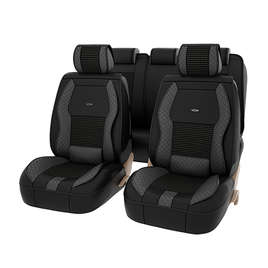 

Накидки 3D "PREMIUM" PSV Lint (Черно-Серый), компл., Серый;черный
