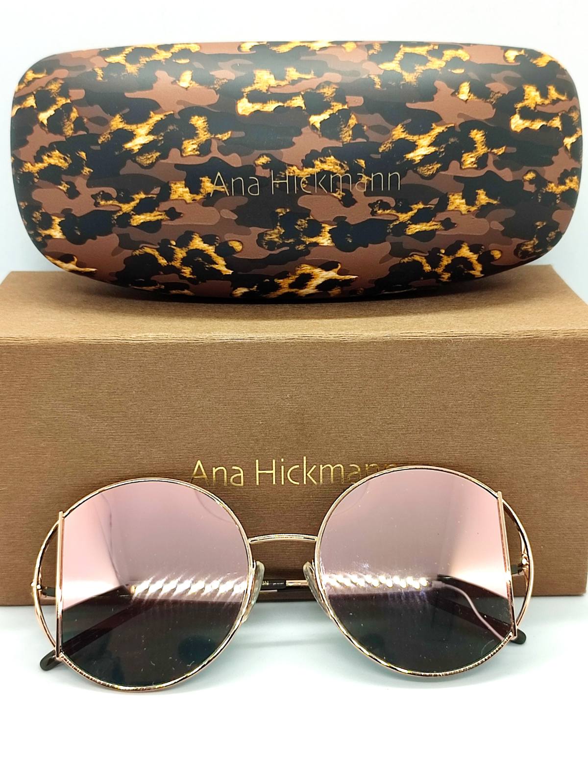 

Солнцезащитные очки женские Ana Hickman AH319204D золотистые, AH319204D