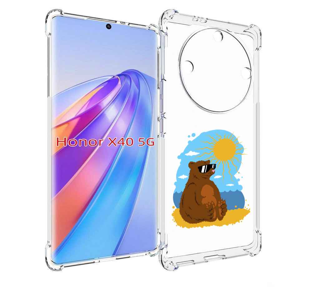 

Чехол MyPads медведь на чиле для Honor X40, Прозрачный, Tocco