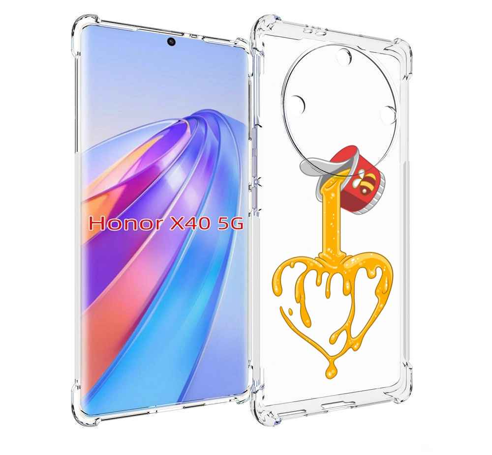 

Чехол MyPads медовое сердце для Honor X40, Прозрачный, Tocco