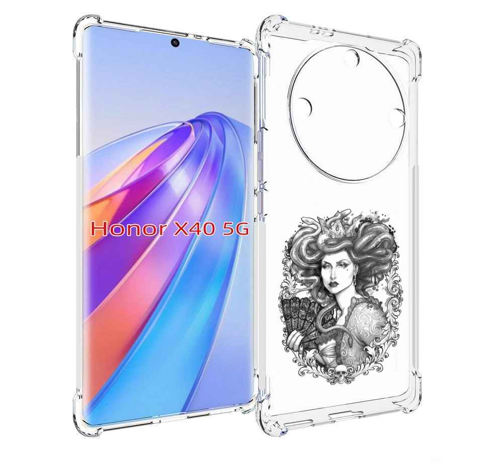 

Чехол MyPads медуза черно белый для Honor X40, Прозрачный, Tocco