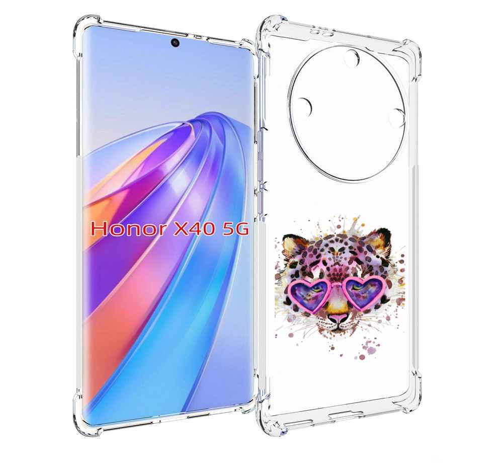 

Чехол MyPads модный леопард для Honor X40, Прозрачный, Tocco