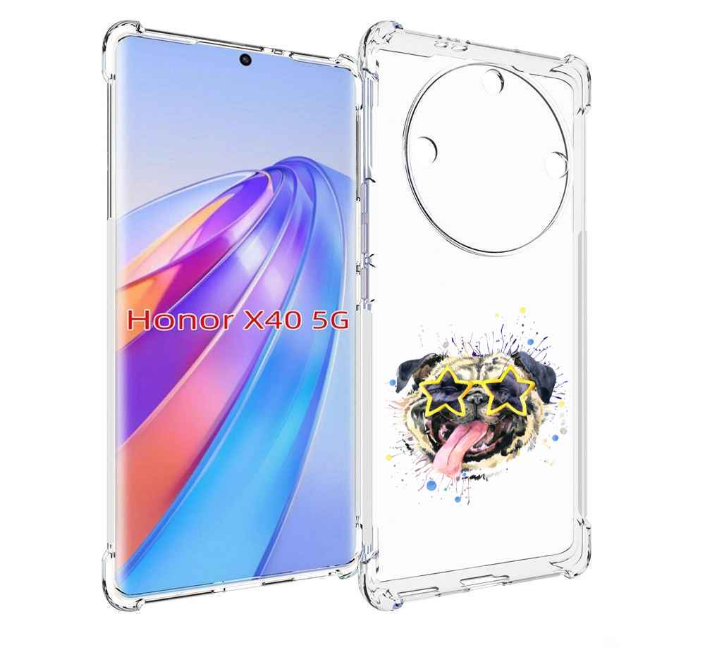 

Чехол MyPads мопс боксер для Honor X40, Прозрачный, Tocco