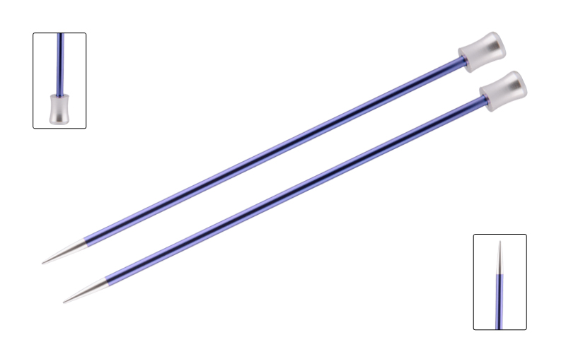 

Спицы для вязания Knit Pro прямые Zing 4,50мм, 25см, арт.47240, Синий, Zing