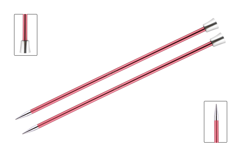 

Спицы для вязания Knit Pro прямые Zing 6,50мм, 25см, арт.47244, Красный, Zing