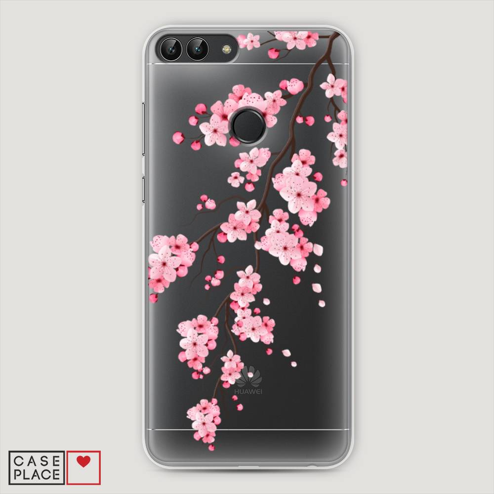 фото Чехол awog "розовая сакура" для huawei p smart