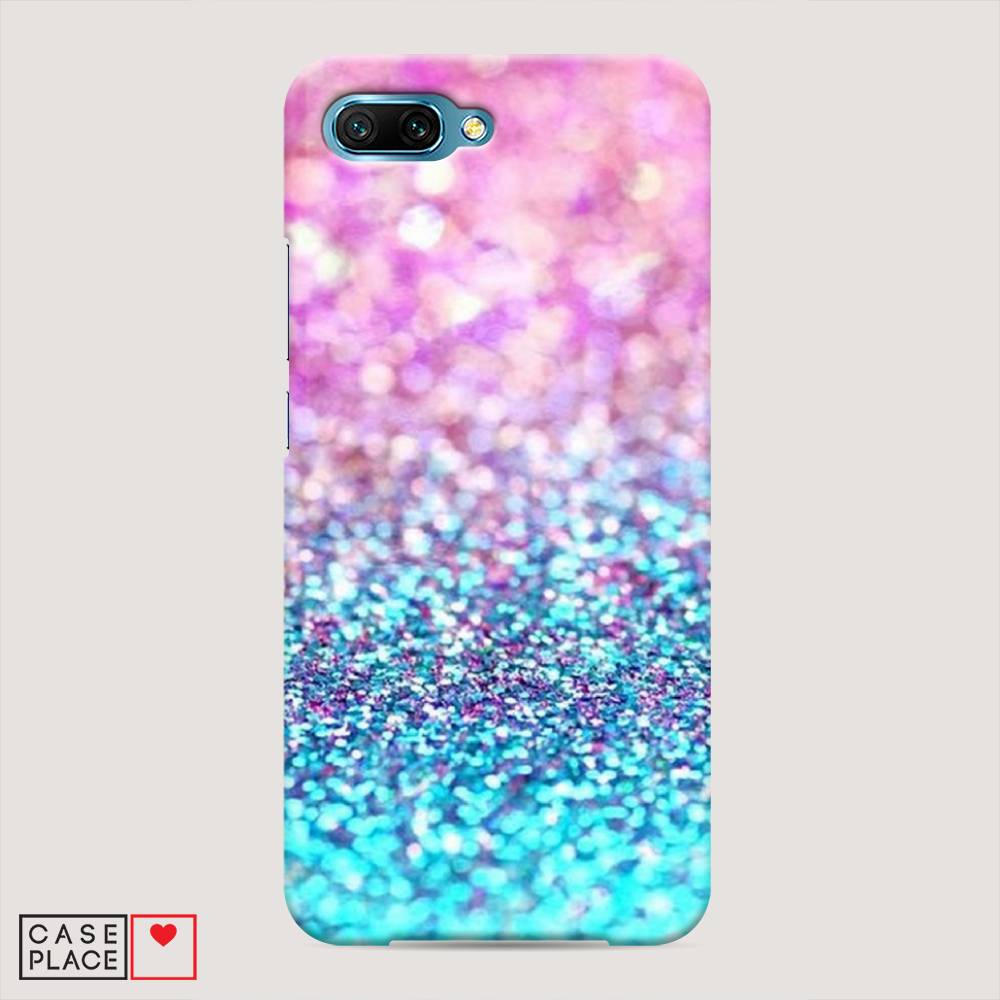 

Чехол Awog "Розово-голубые глиттеры рисунок" для Honor 10
