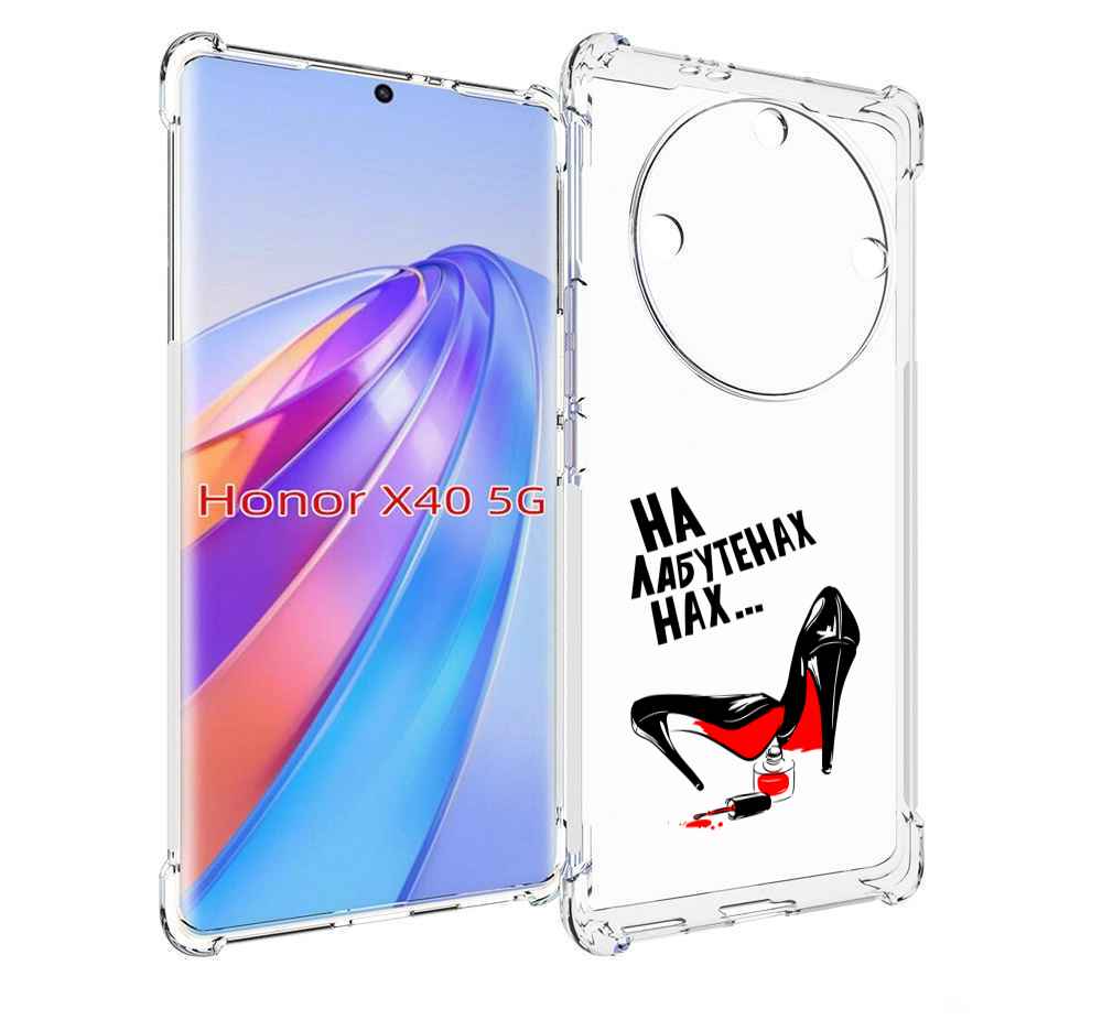 

Чехол MyPads на лабутенах для Honor X40, Прозрачный, Tocco