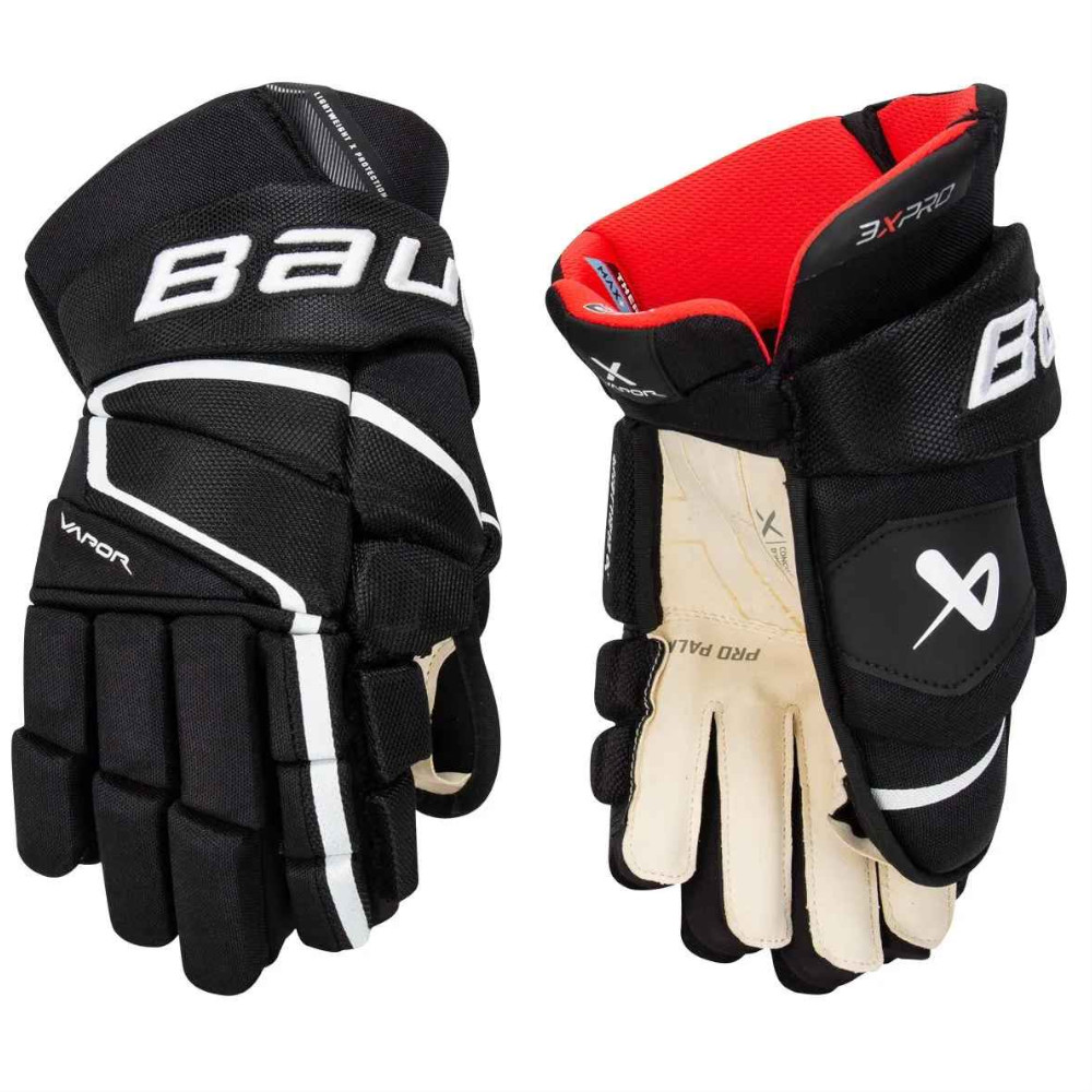 Перчатки хоккейные BAUER Vapor 3X Pro S22 Sr р.14 (черно-белый) 1059953
