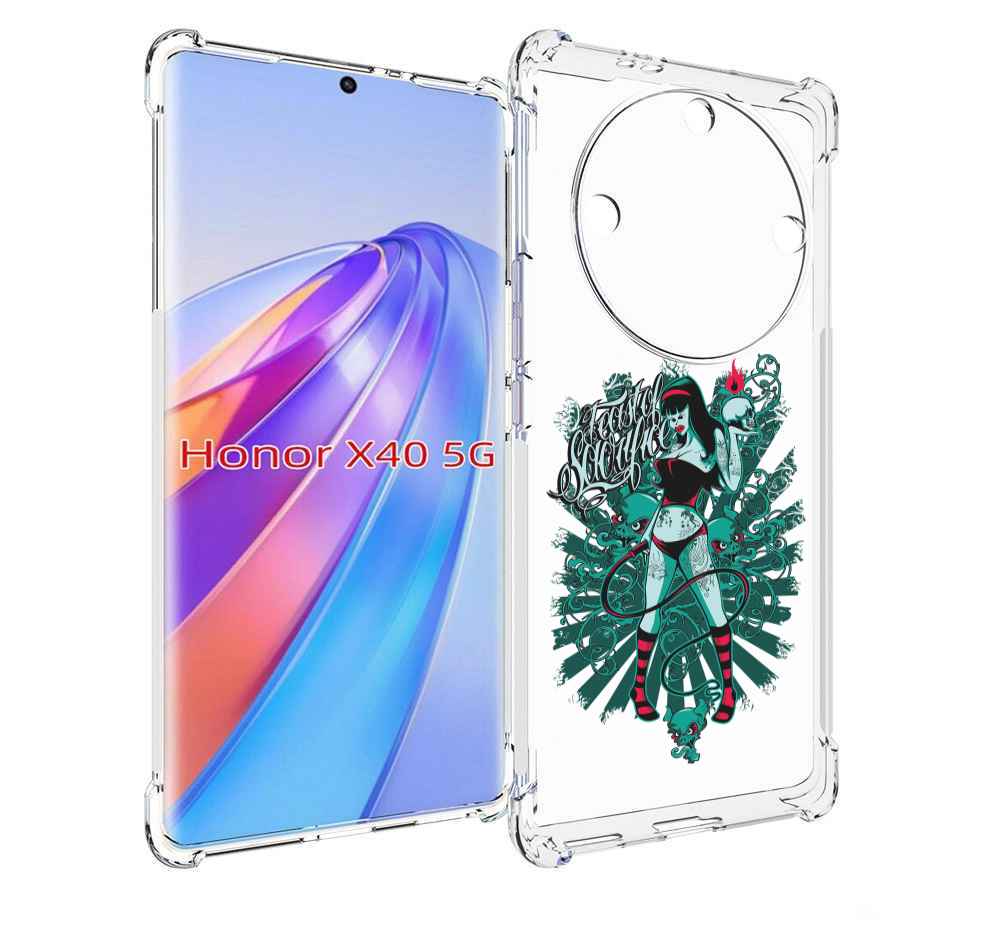

Чехол MyPads нарисованная девушка в татуировках для Honor X40, Прозрачный, Tocco