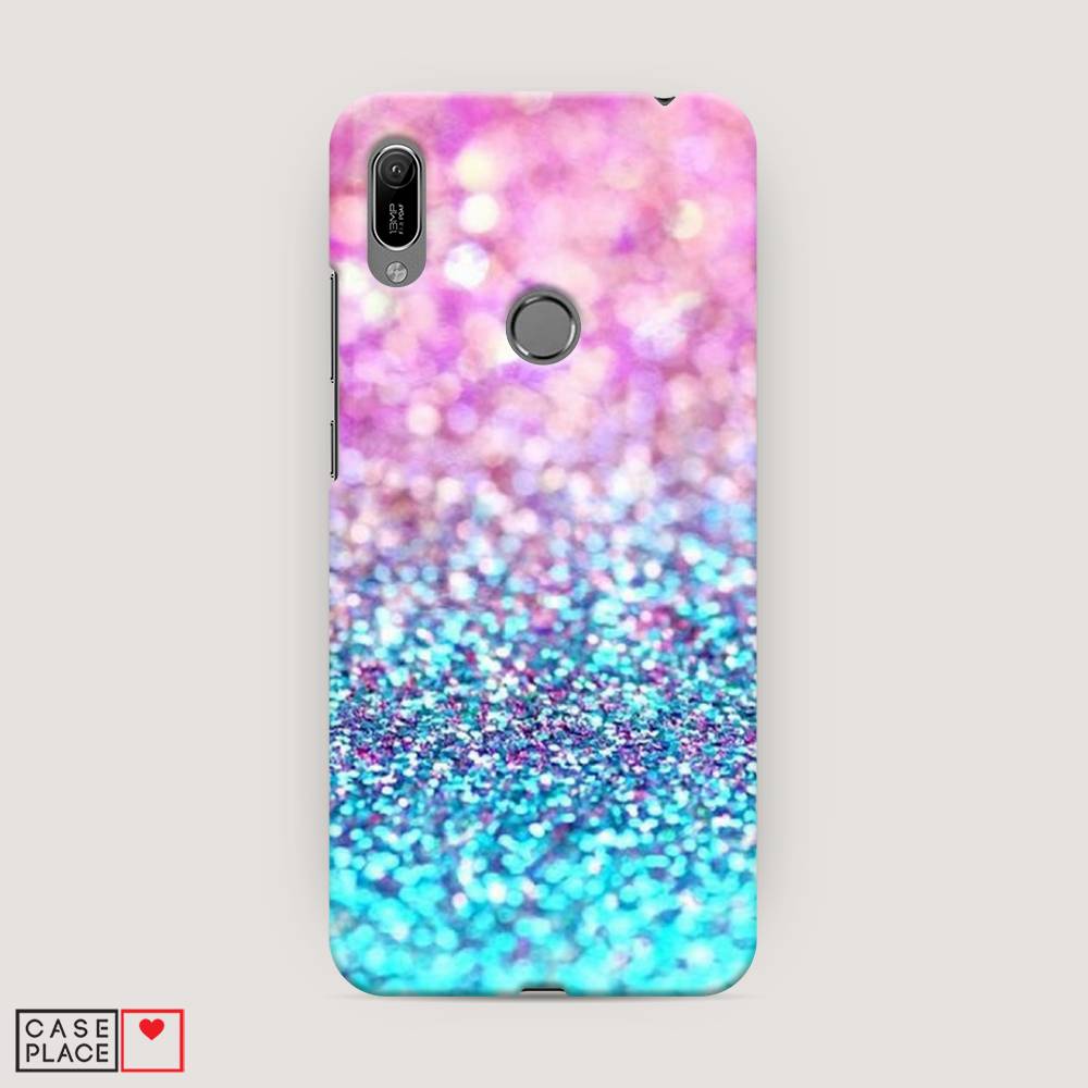 

Чехол Awog "Розово-голубые глиттеры рисунок" для Honor 8A (8A Pro/Prime)