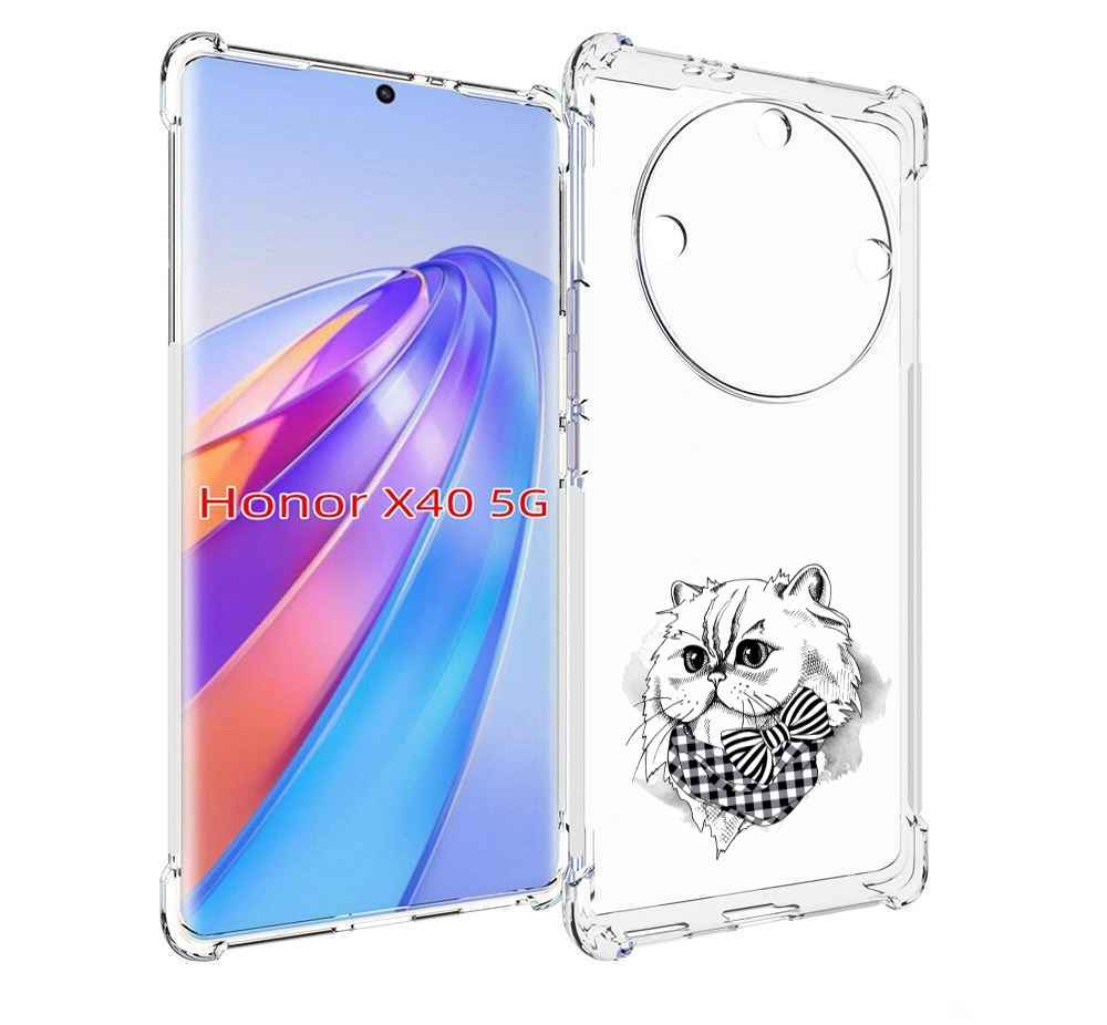 

Чехол MyPads нарисованная красивая кошечка для Honor X40, Прозрачный, Tocco