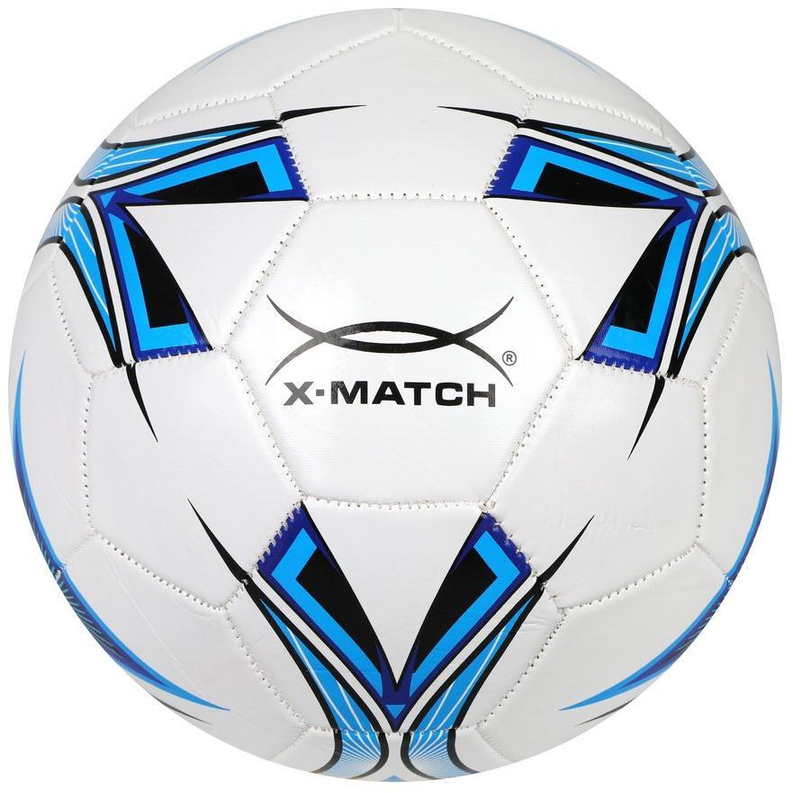 

Мяч футбольный X-Match, 1 слой PVC, Белый;синий;черный, 56466