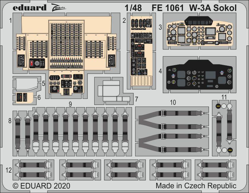

Фототравление Eduard FE1061 W-3A Sokol ANSWER 1/48, Однотонный