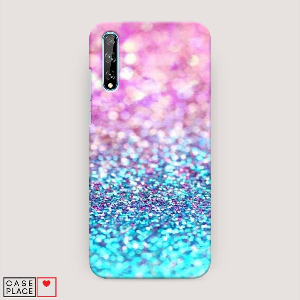 

Чехол Awog "Розово-голубые глиттеры рисунок" для Huawei P Smart S