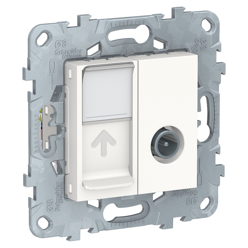 

Комбинированная розетка Systeme Electric NU547018.2, 2шт, Белый