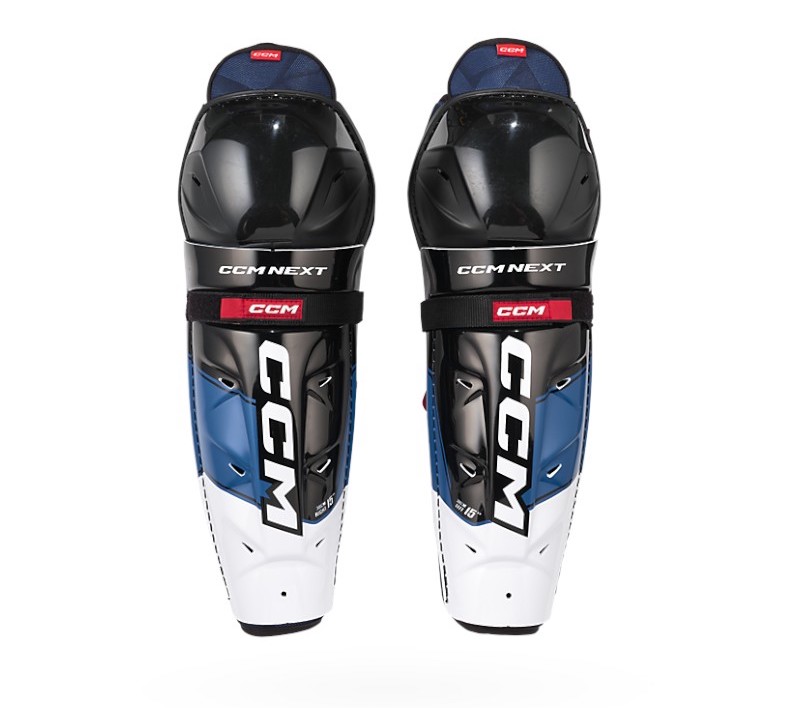 

Щитки хоккейные CCM S23 NEXT Junior 12, Белый;красный;синий, NEXT